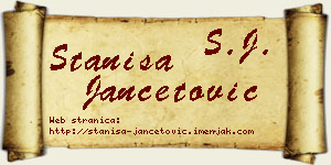 Staniša Jančetović vizit kartica